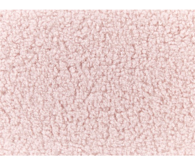 Beliani Cama con somier Bouclé DINAN 97x214 Rosa Talco