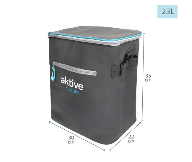 Aktive Bolsa térmica 23 litros de alto rendimiento Gris Azul
