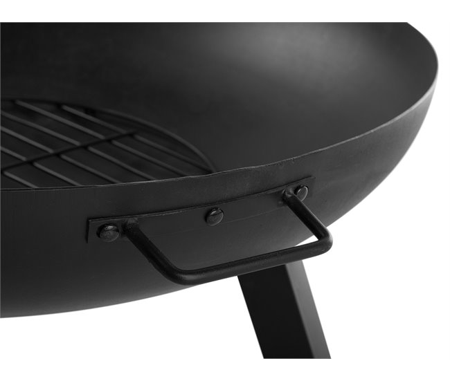 Beliani Fogón de madera SEMPU Negro