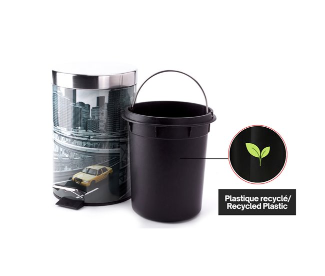 Cubo De Basura "New York" Gris