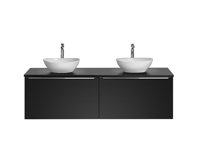 Mueble bajo lavabo doble 1 Eros Negro
