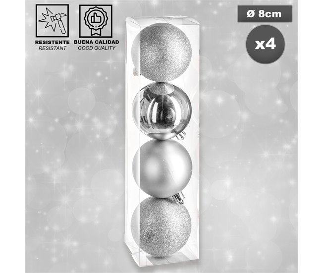 Bola de navidad Plateado