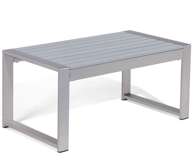 Beliani Conjunto de jardín Aluminio SALERNO Gris