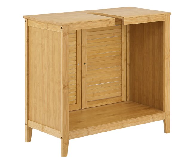Mueble bajo lavabo Värmdö con 2 puertas bambú Natural