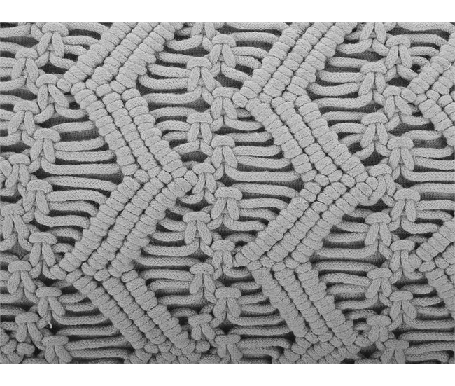 Beliani Cojín decorativo KIRIKKALE Gris Claro