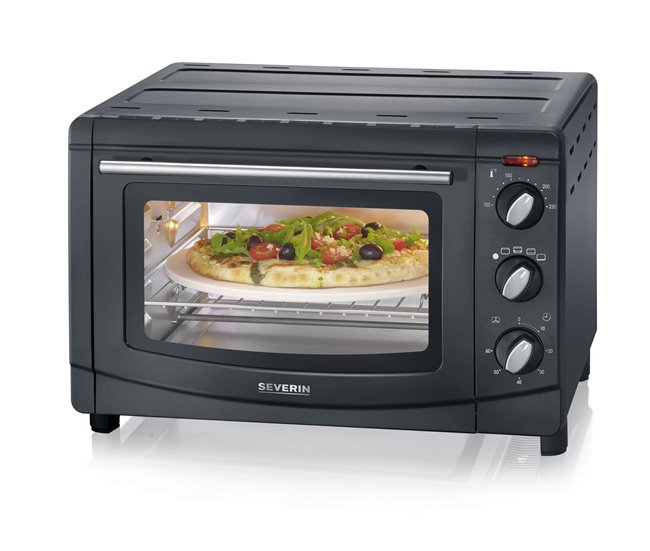 Horno tostador con convección de 20 L SEVERIN TO 2068, 1500 W Negro