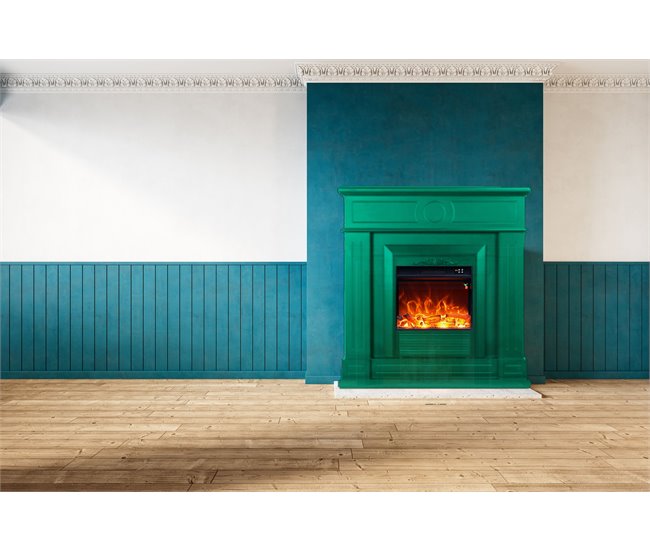 Chimenea de Suelo con Quemador De 1500w Mpc Camino Lipari Turquesa