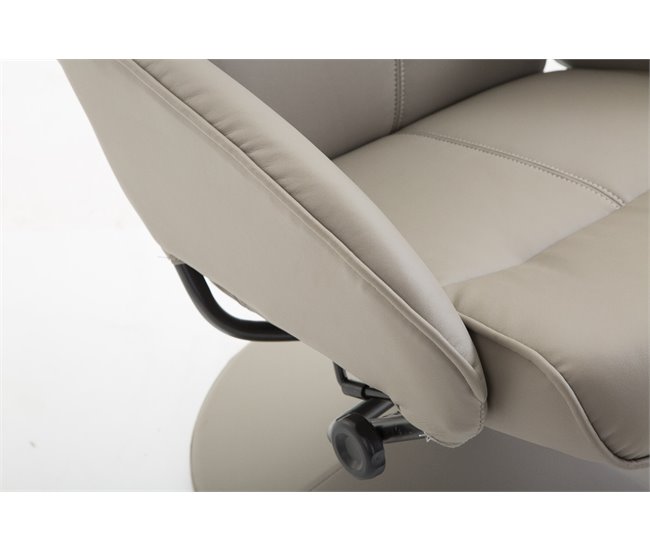 Sillón Relax Cuero sintético, Esponja, Acero HOMCOM Gris