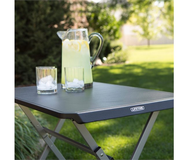 Mesa personal plegable rectangular 75x50,5x66 cm LIFETIME Negro