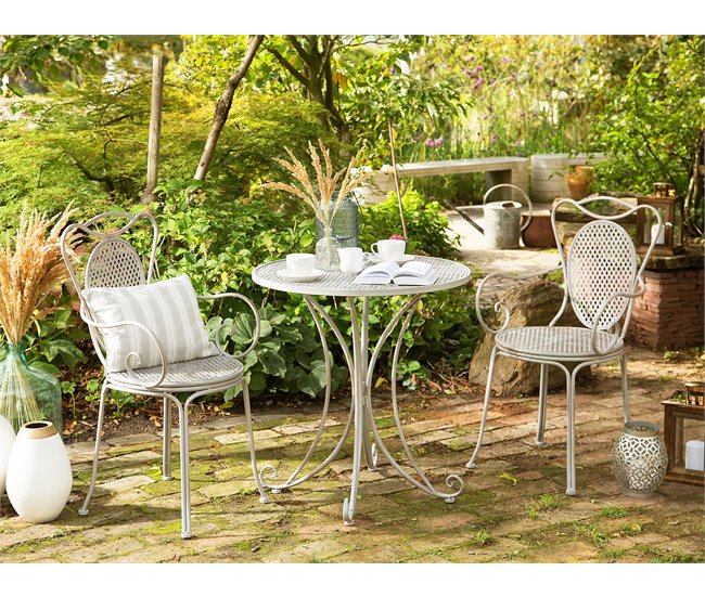 Beliani Conjunto bistro CILENTO Gris Claro