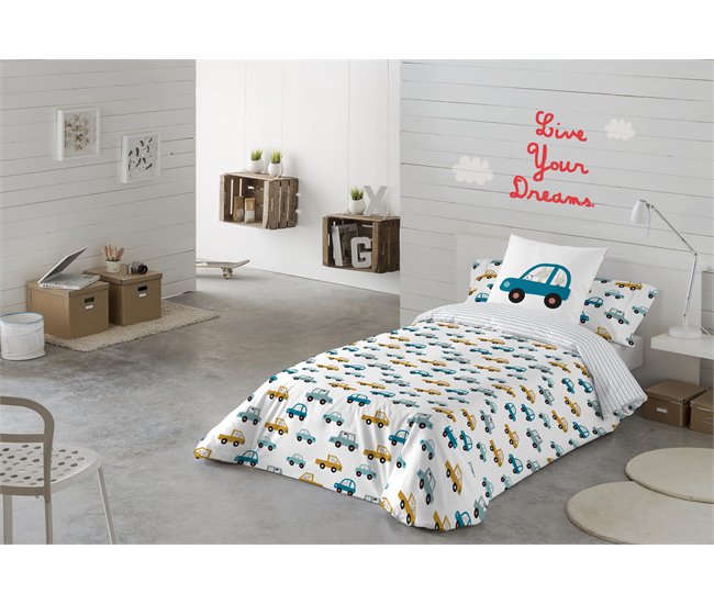 FUNDA NÓRDICA REVERSIBLE COCHES A 