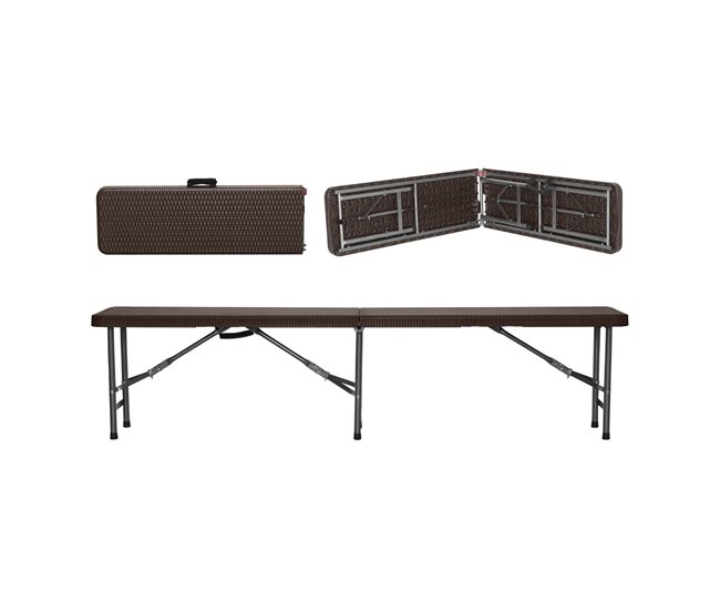 Pack 2 Bancos Plegables Catering Thinia Home Marron