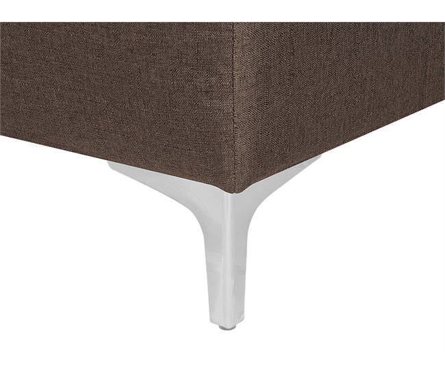 Beliani Sofá esquinero Poliéster ABERDEEN Gris Oscuro