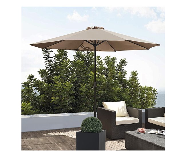 Acomoda Textil – Toldo Octogonal para Sombrilla de Jardín. 300x300 Beige