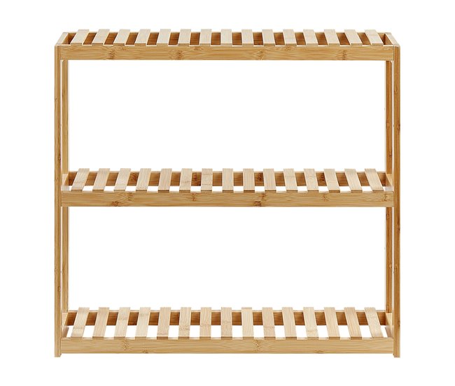 Beliani Estante de baño PADUCAH Madera Clara