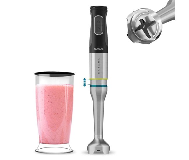 Cecotec Batidora de mano Batidora de mano Katana 15 Jar G Inox