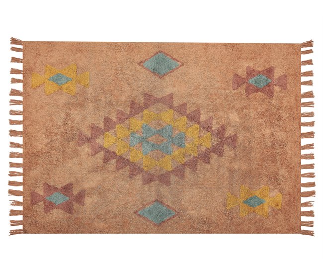 Beliani Alfombra de pelo corto IGDIR 140x200 Naranja