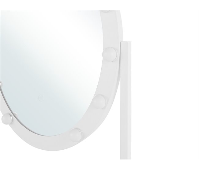 Beliani Espejo de maquillaje ROSTRENEN Blanco