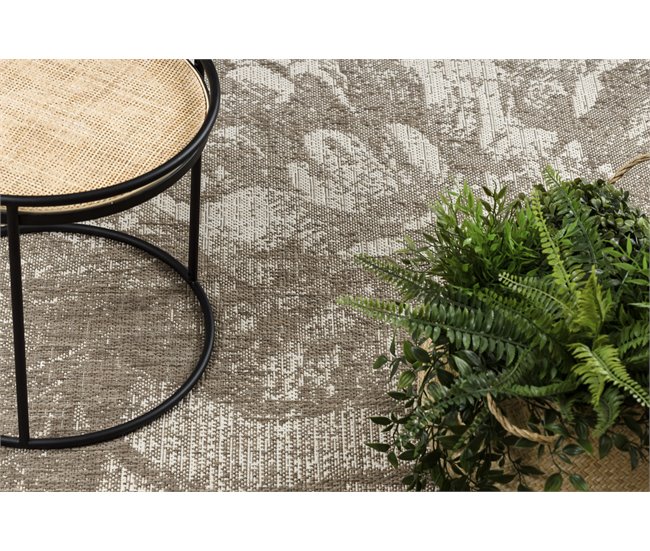Alfombra de cuerda sisal FLOORLUX 20491 Flores 120x170 Beige
