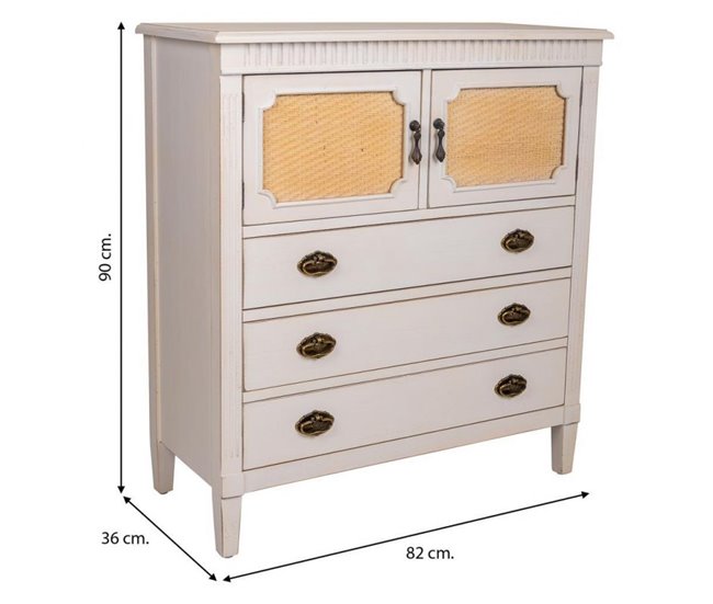 Cómoda de madera Blanco