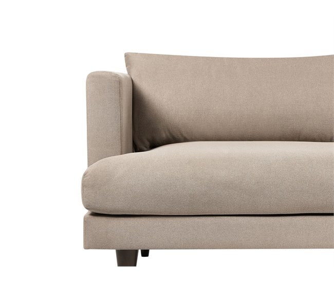 Beliani Sofá de 3 plazas Poliéster JARPEN Beige