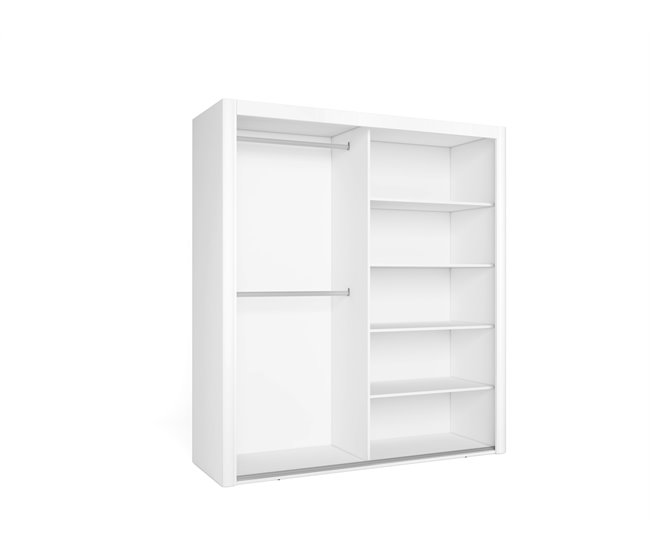Armario KYROS 2 puertas correderas con espejo Blanco