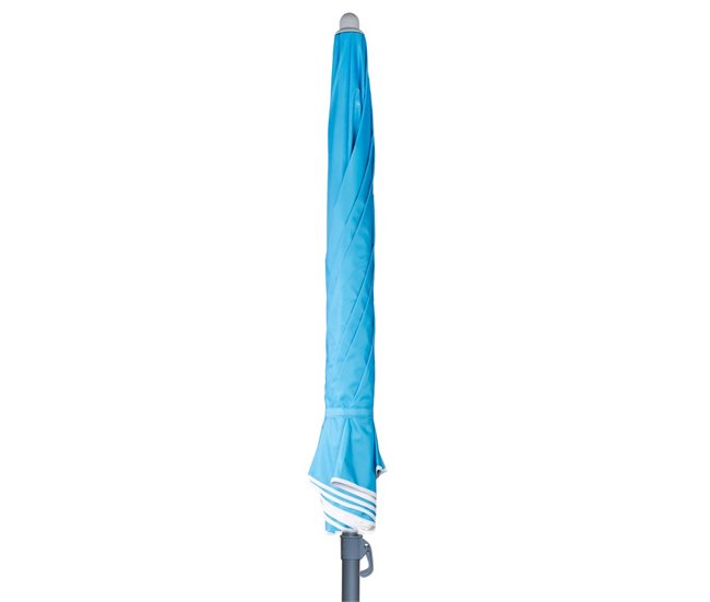 Sombrilla playa antiviento con mástil inclinable y protección UV50 Aktive Azul