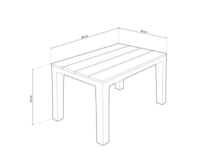 Banqueta de exterior Nailu 39x60 Marron