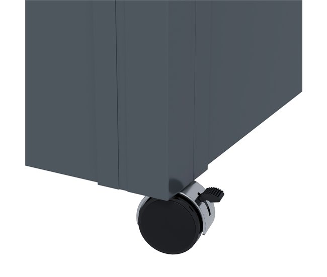 Baúl de Exterior Acero Galvanizado Outsunny Gris
