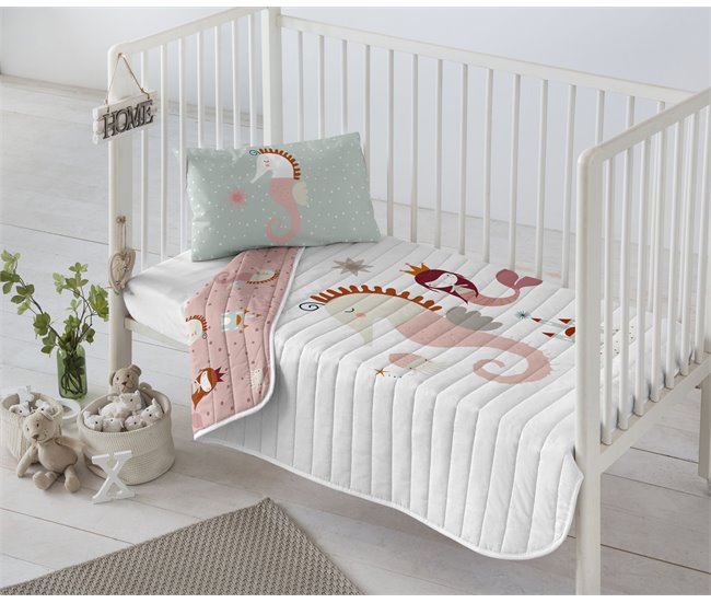 COLCHA BOUTI REVERSIBLE SEA HORSE Multicolor