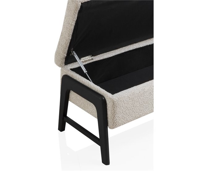 Banco tapizado Beige