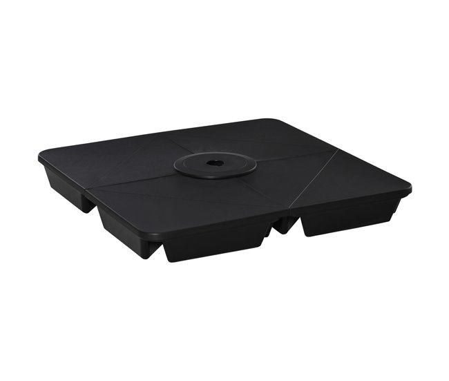 4 Pesos para Base de Sombrilla PP Outsunny 89x89 Negro
