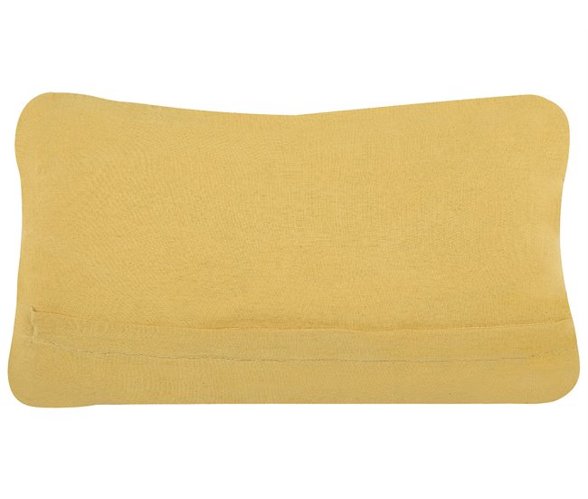 Beliani Cojín decorativo KIRIS Mostaza