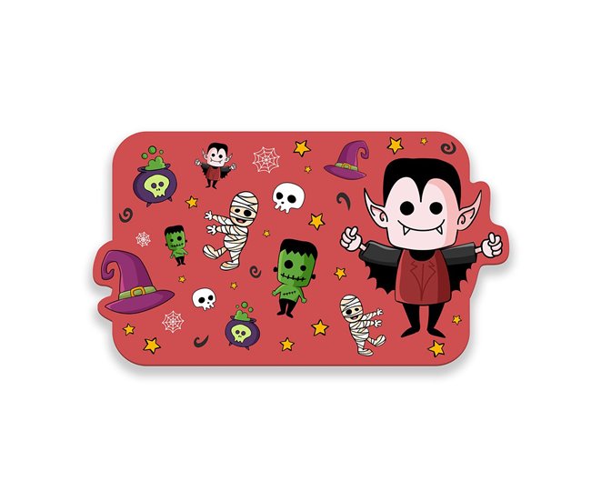 Mantel individual Infantil Monstruos Rojo