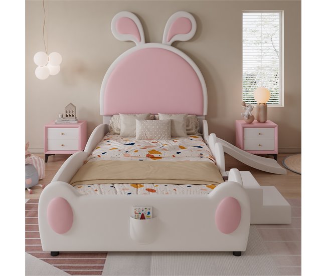 Cama infantil de pu Blanco