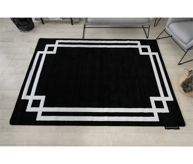 Alfombra HAMPTON Lux 80x150 Negro