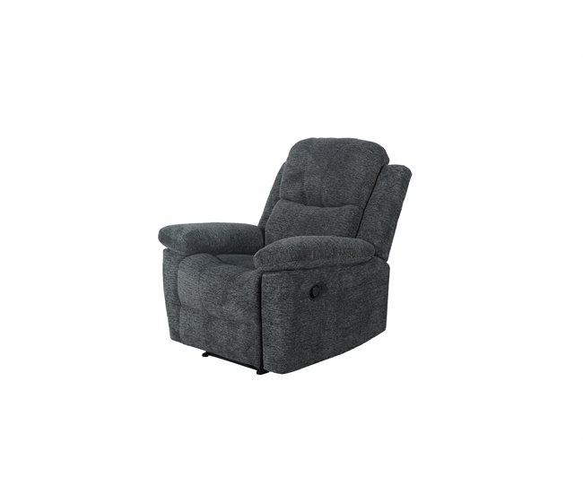 Sillón ALYSA relax manual gris oscuro Gris Oscuro