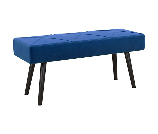 Banco de Cama Poliéster, Espuma HOMCOM Azul