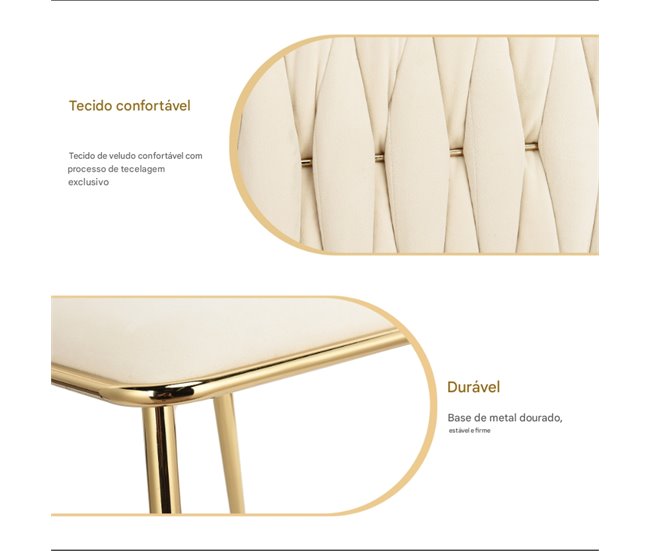 2 piezas, silla de comedor, silla de cocina, silla de salón Crema