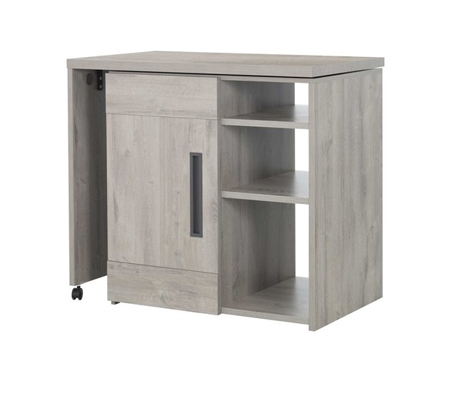 Mesa de cocina extensible y giratoria BOSTON Roble Gris