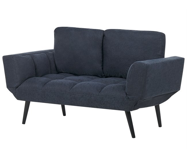Beliani Sofá de 2 plazas Poliéster BREKKE Azul