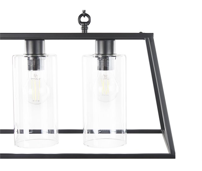 Beliani Lámpara colgante MUGER Negro