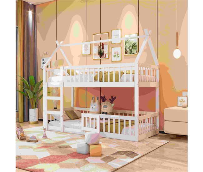 Cama litera 95x205 Blanco