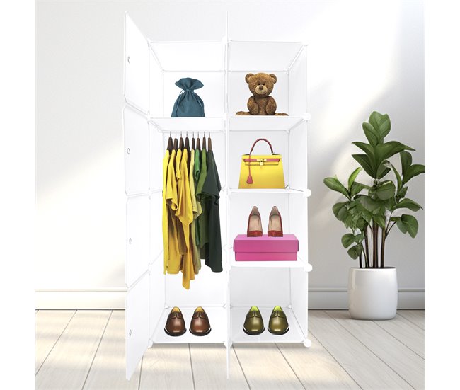 Armario Vestidor Cube Personalizable Boxed Simply 8 Cubos/Puertas Blanco