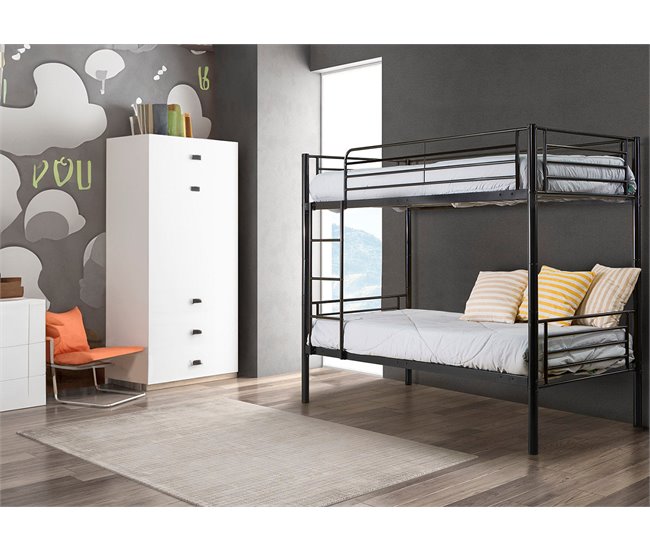 Litera Metalica Doble Cama 201x98 Negro