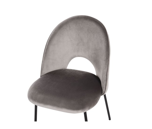 Beliani Silla de comedor COVELO Gris