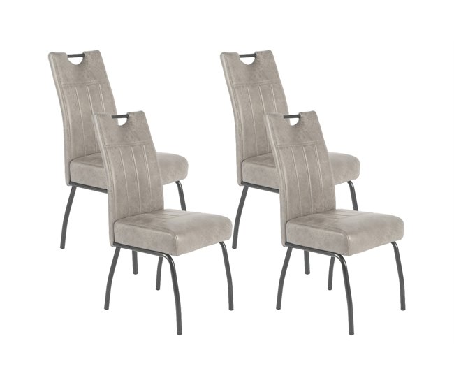 Pack de 4 sillas BEATE Gris Claro
