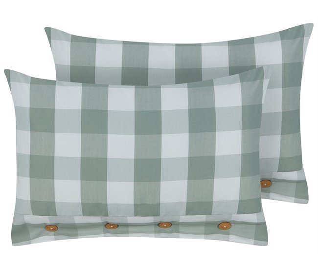Beliani Cojín decorativo TAMNINE Verde Oscuro