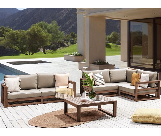 Beliani Conjunto de jardín TIMOR Madera