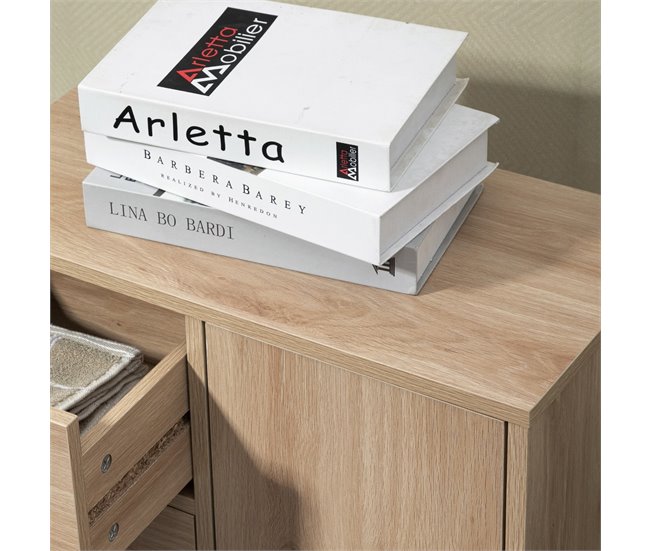 Armario de Salón Melamina de Madera HOMCOM 54 Marron